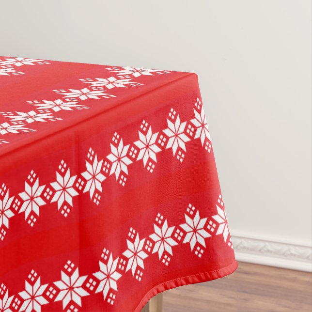 Nappe Motif de Noël rouge et blanc (In Situ)