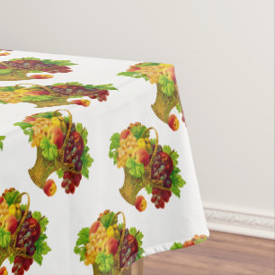 Nappe Motif de panier de fruits vintage
