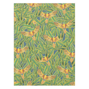 Nappe Motif de perroquet Feuille vert tropical