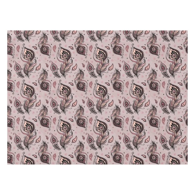 Nappe Motif de plume de paon (Devant (Horizontal))