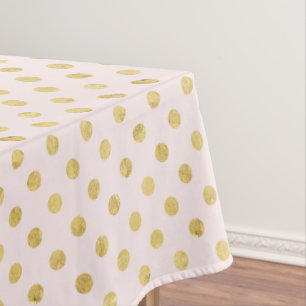 Nappe Motif de point élégant de polka de feuille d'or -