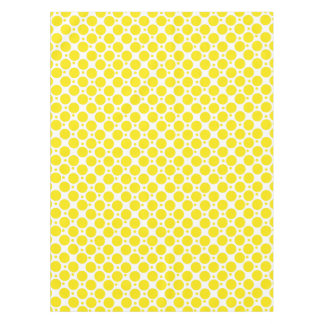 Nappe Motif de pois blanc et jaune