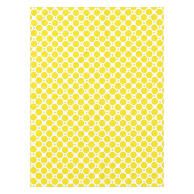 Nappe Motif de pois blanc et jaune (Devant)