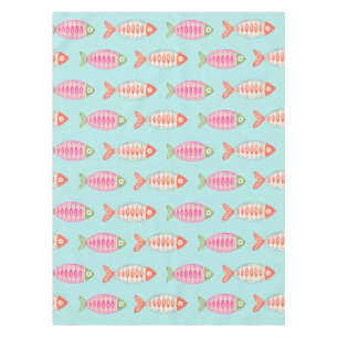 Nappe Motif de poisson d'été coloré côtier