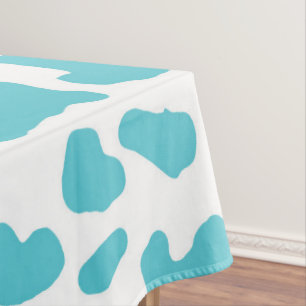 Nappe Motif de Poster de animal de points de vache bleu