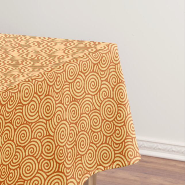 Nappe Motif de remous de Japonais - mandarine et (In Situ)
