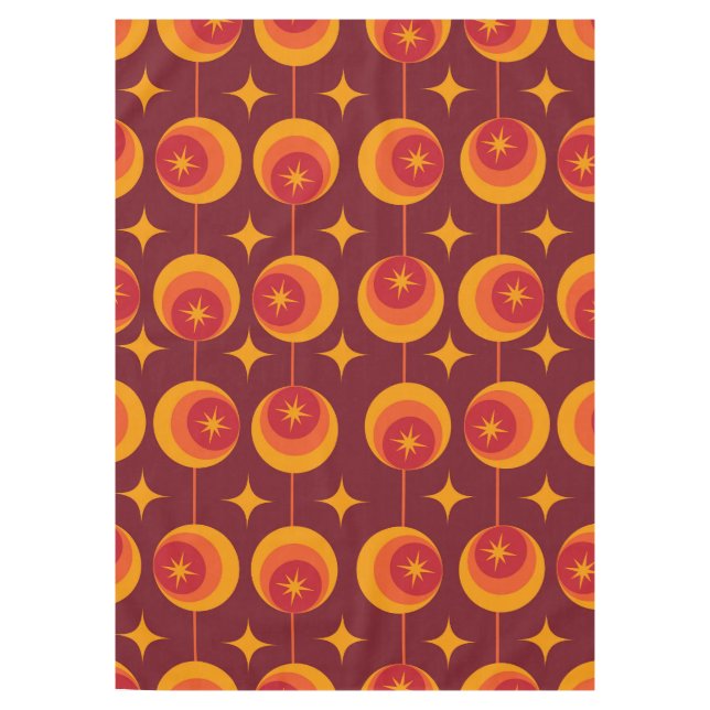 Nappe Motif de Starbursts du milieu du siècle sur les ce (Devant)