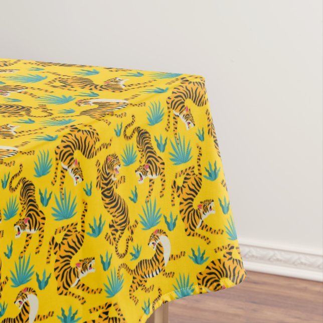Nappe Motif de tigre d'or asiatique (In Situ)