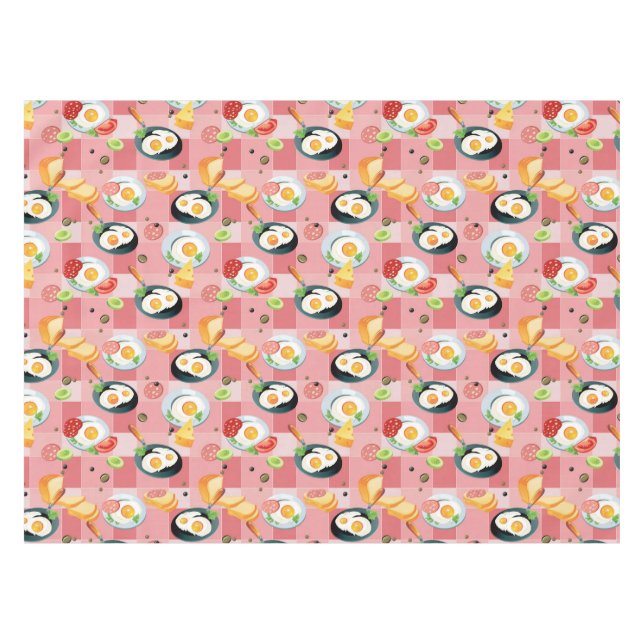 Nappe Motif de tomate et d'oeufs au plat (Devant (Horizontal))