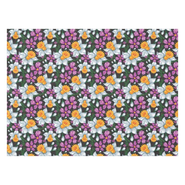 Nappe Motif d'élégance avec les fleurs 2 de narcisse (Devant (Horizontal))