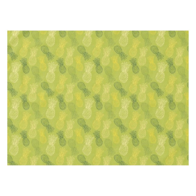 Nappe Motif d'ensemble d'ananas sur le vert (Devant (Horizontal))