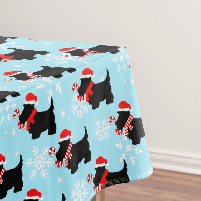 Nappe Motif des chiens écossais de Noël (In Situ)