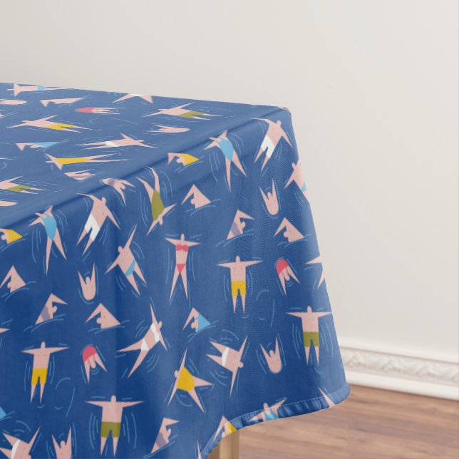 Nappe Motif des gens de natation (In Situ)
