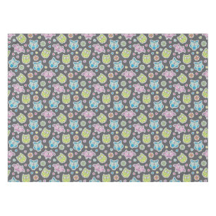 Nappe motif des hiboux de bande dessinée