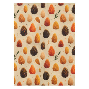 Nappe Motif des Pinecones d'hiver chauds