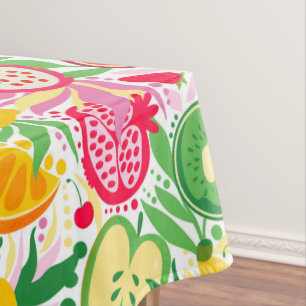 Nappe Motif d'été de l'aquarelle de fruits tropicaux