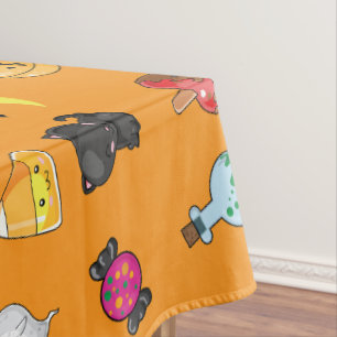 Nappe Motif d'Halloween mignon avec arrière - plan orang
