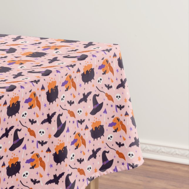 Nappe Motif d'Halloween mou et rose (In Situ)