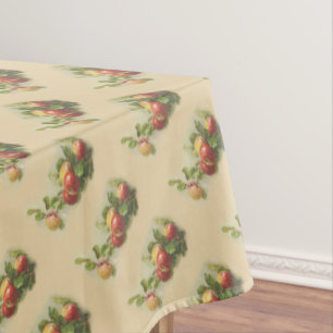 Nappe Motif diagonal de pommes vintages