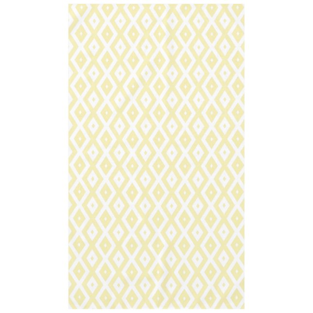 Nappe Motif diamant jaune pâle et blanc (Devant)