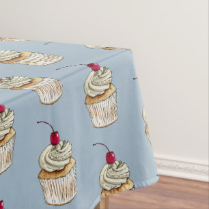Nappe Motif d'illustration d'aquarelle de petit gâteau