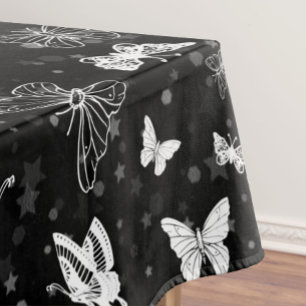 Nappe Motif d'illustration noir blanc papillon