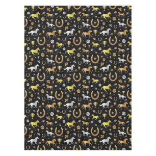 Nappe Motif d'or de noir de partie de jour de Derby de