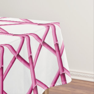 Nappe Motif en bambou rose Trellis