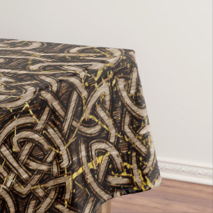 Nappe Motif en bois celtique avec du marbre d'or