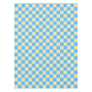 Nappe Motif en damier esthétique rétro Bleu Blanc 