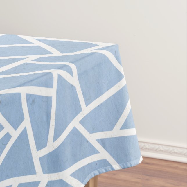 Nappe Motif en mosaïque bleu pâle et blanc (In Situ)