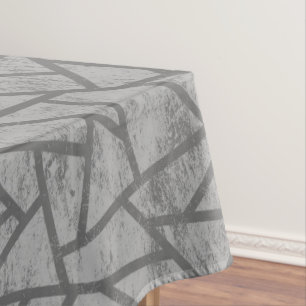Nappe Motif en mosaïque gris