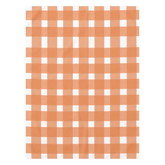 Nappe Motif En vichy blanc orange (Devant)