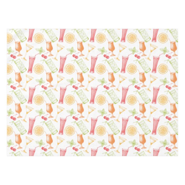 Nappe Motif esquissé de cocktail (Devant (Horizontal))