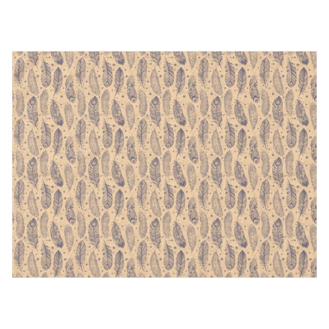 Nappe Motif ethnique d'ensemble de plume (Devant (Horizontal))