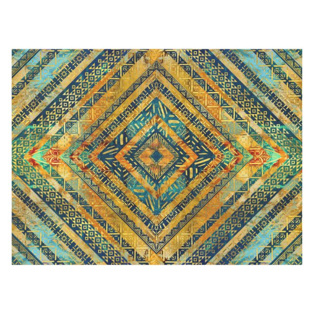 Nappe Motif ethnique tribal de Boho (Devant (Horizontal))