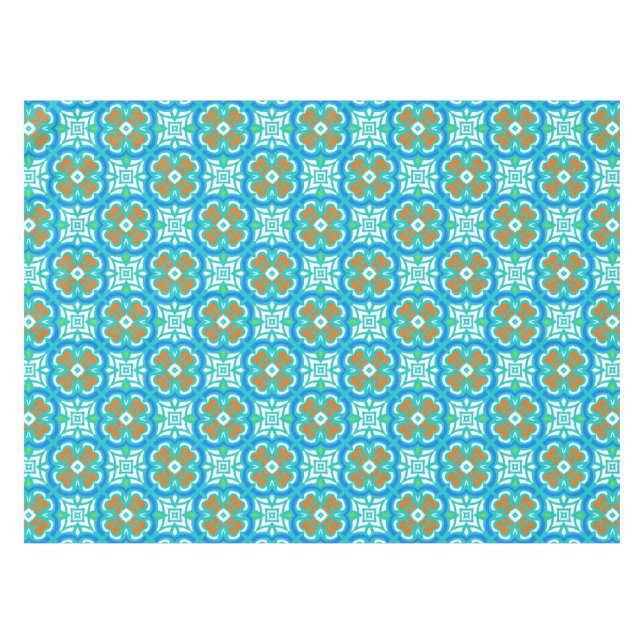 Nappe Motif ethnique Turquoise (Devant (Horizontal))