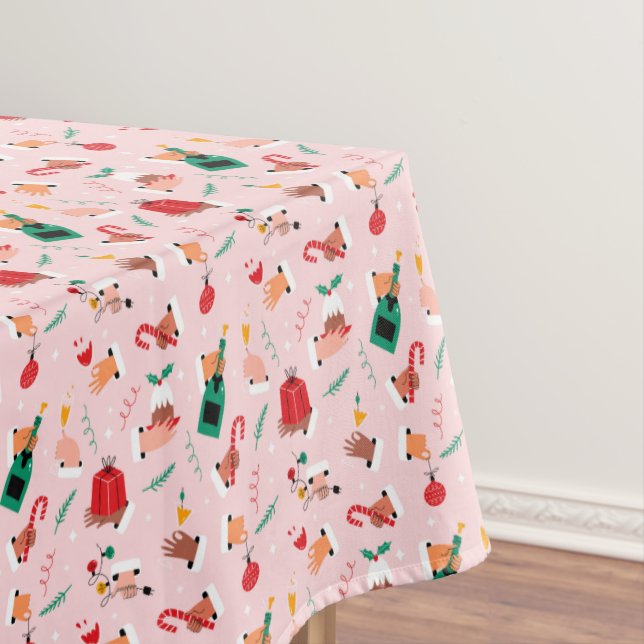 Nappe Motif Festif des Mains de Vacances (In Situ)