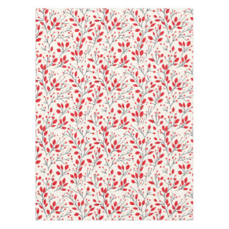 Nappe Motif Festive Red Leaf et Berry
