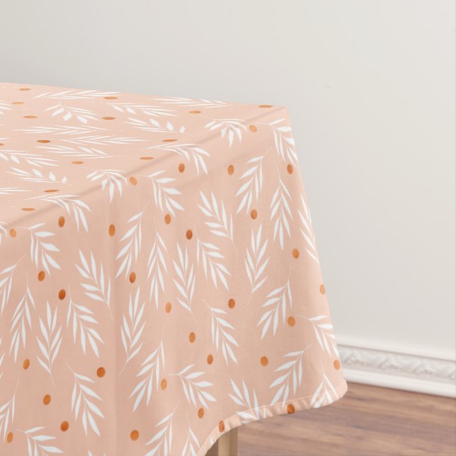 Nappe Motif Feuille floral rose d'Apricot moderne (In Situ)