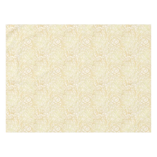 Nappe Motif floral de feuille d'or (Devant (Horizontal))