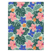 Motif floral d'orchidée tropicale et de Monstera