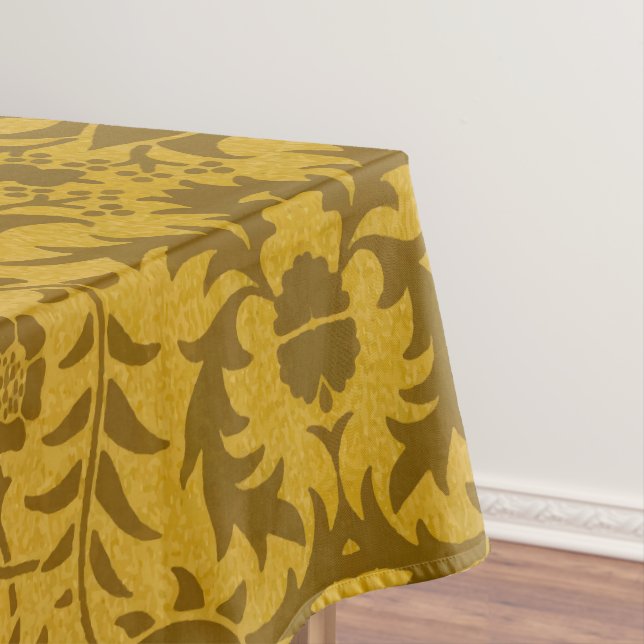 Nappe Motif floral doré orné avec symétrie (In Situ)