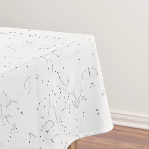 Nappe Motif floral monochrome – Art élégant sans couture