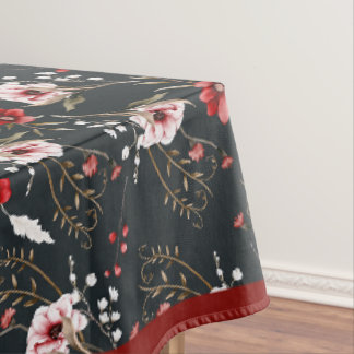 Nappe Motif floral noir lunatique