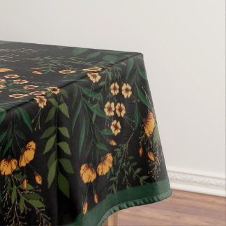 Nappe Motif floral noir lunatique