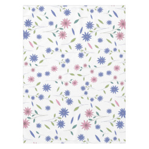 Nappe Motif floral rose et bleu sans couture