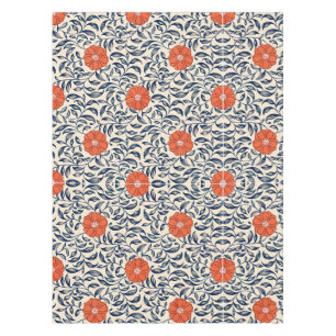 Nappe Motif floral sans couture avec fleur orange vibran