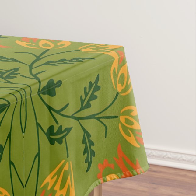 Nappe Motif floral vibrant : Fleurs jaunes et oranges (In Situ)
