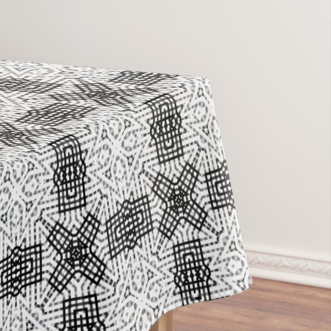 Nappe Motif géométrique blanc et noir (In Situ)